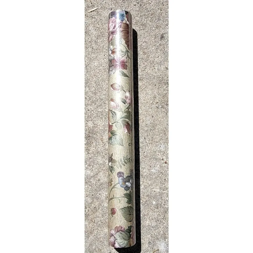 Borden Home Wall Paper Light Reflective Floral Gold Pink Strawberries WS5162